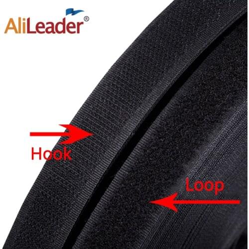 25 Meters Strong Sew on Adhesive Hook and Loop Tape Fastening Black White Self Velcroing Strap Nylon Sticker Disks for Sewing
