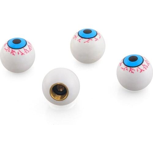 4pcs Anti-Dust Stainless Steel Car Tire/Wheel Stem Air Valve Cap Eye 2017 Car-styling Tires Car Accessories Drop Shipping