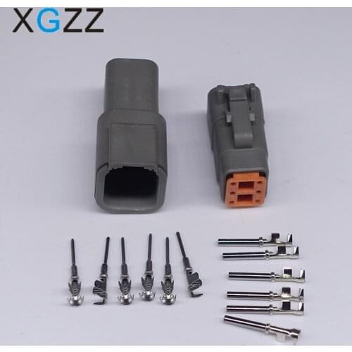 5 Sets DTM06-6S/ATM06-6S DTM04-6P /ATM04-6P 6 Pin Waterproof Automotive Connectors DTM Wire Connector With Pin