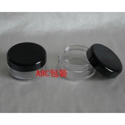 500pcs/lot Capacity 3g factory wholsesale cream jar/jars with black lid