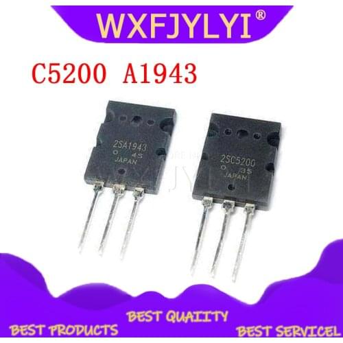 6PCS 2SA1943 TO-3P 2SC5200 TO-3PL=3pair ( 3PCS C5200 + 3PCS A1943 )