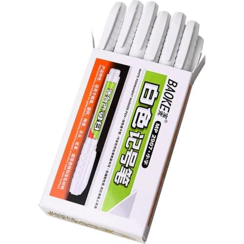 Baoke MP2907 white marker art advertising hook line marking single head oily Mark pen