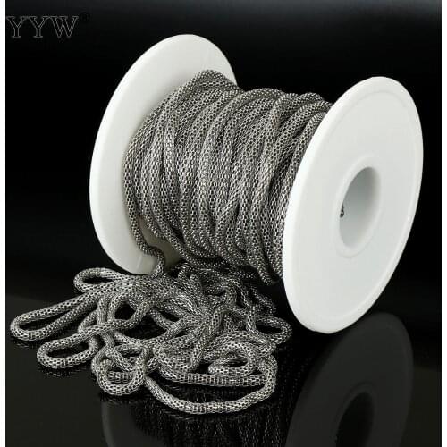 10m/Spool Stainless Steel DIY Jewelry Making Chain Women Men Bracelet Necklace Chains 2.5mm 2mm Sliver Color Making Accessories