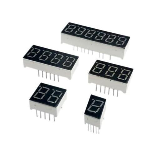 Digital tube 0.36 0.56 0.28 0.4 inch 1/2/3/4 digit common negative common positive red highlight