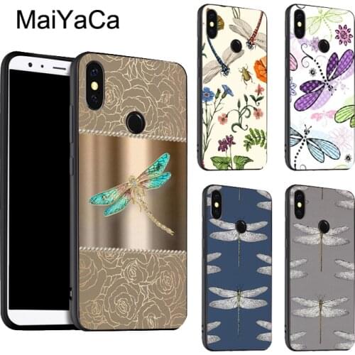 Floral Colorful Dragonfly Phone For POCO X3 F2 Pro Case For Redmi Note 9 7 8 Pro 9S 8T 9A 9C For Mi Note 10 Lite 9T A3