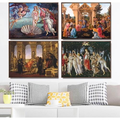 Home Decoration Print Canvas Art Wall Pictures Poster Canvas Printings Paintings Italy Sandro Botticelli The Birth of Venus