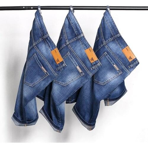Brand Mens Summer Stretch Lightweight Thin Denim Jeans Short for Men Jean Shorts Pants Plus Size 32 33 34 35 36 38