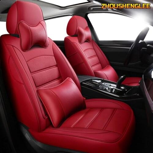 ZHOUSHENGLEE Custom Leather car seat covers set For Dodge Caliber Avenger Journey challenger Automobiles Seat Covers car seats