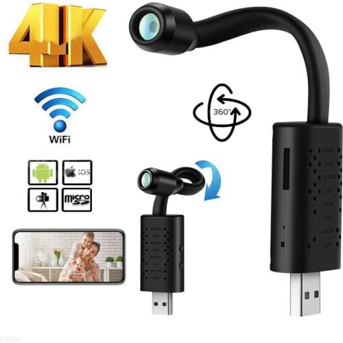 DIY Portable Wifi Mini Camcorder P2P IP/AP Remote Control USB Micro Cam Surveillance Camera 4K 1080P Support Motion Detection tf