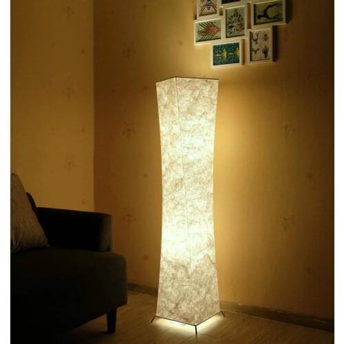 LED Floor Lamp Softlighting Nordic Minimalist Design Fabric Shade torso standing lamps for Living Room Bedroom Warm Atmosphere