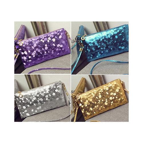 New Fashion Ladies Women Sparkling Clutch Dazzling Sequins Glitter Handbag Blingbling Evening Party Purse Bag