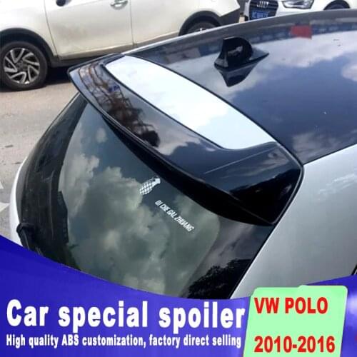 New style 2010 to 2016 rear window roof spoiler primer paint or balck white color ABS material for Volkswagen VW polo spoiler