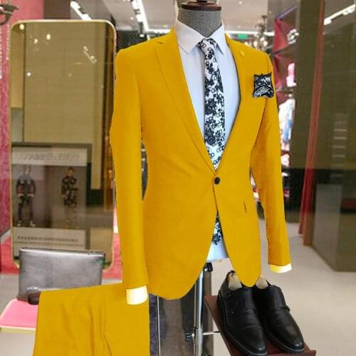 Jacket+Pants)England Style 2 Piece Groomsman For Wedding Party Evening Blazer Chic Streetwear Business Custom Made