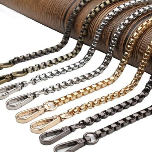 Plating Metal Bag Chain 100cm/120cm Shoulder Bag Strap Women Bag Accessories For Crossbody Bags Handbag Tape Belt Detachable