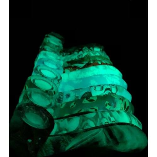 Noctilucous Silicone Smoking Pipe with Unbreakable Tobacco Glass Bowl Hand Holder Novelty Pattern Herb Accessories Hot Sale