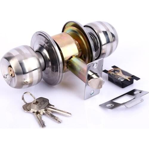 Ball lock door lock bedroom door ball lock stainless steel wooden door lock bathroom ball lock
