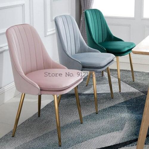 Nordic ins net red chair beetle light luxury style dressing chair nail chair iron metal personality dining chair makeup chair
