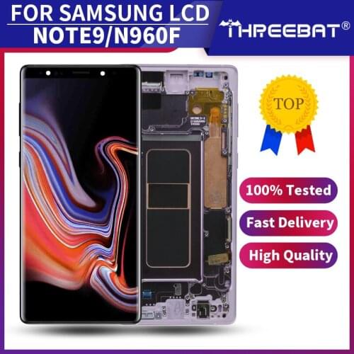 6.4" SUPER AMOLED Display with frame for SAMSUNG GALAXY Note 9 Note9 N960F Display Touch Screen Digitizer Assembly+Service pack