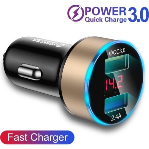 Adaptador de pantalla LED para teléfono móvil redmi note 7, Cargador Usb Dual Universal de carga rápida de Cargador de Coche Ráp