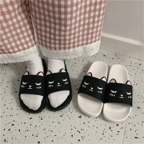Cute Cartoon Indoor Slippers Women Men Bathroom Slipper Anti-slip Ladies Fashion Slides Lovers Summer Home Floor Shoes SH388