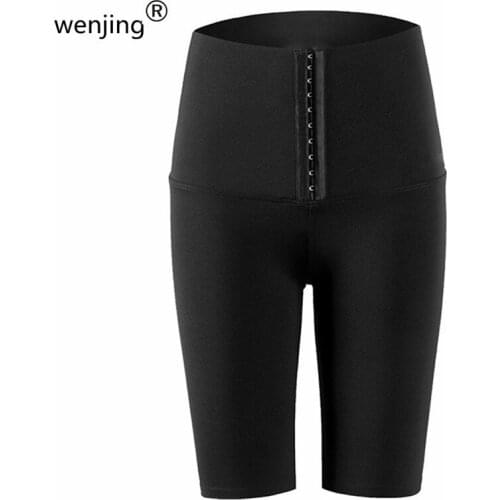 LGFD206A 2020 Fashion High Elastic Leggings Front open hip up shark skin feeling capri Pants