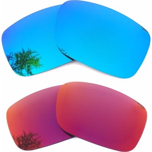 Ice Blue Mirrored & Midnight Sun Mirrored Polarized Replacement Lenses for Crankcase Frame 100% UVA & UVB