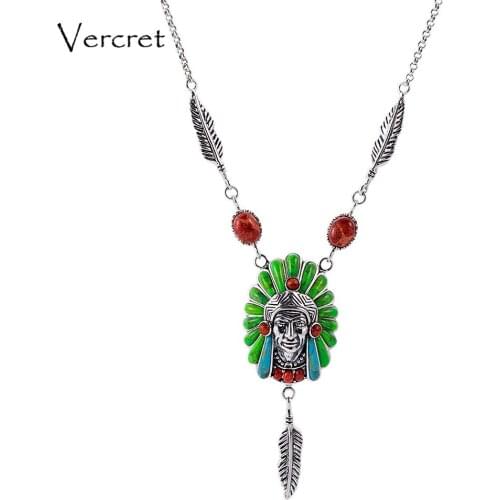 Vercret Turquoise 925 Sterling Silver Pendant Necklace for Women Necklace