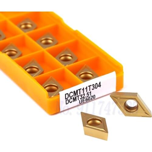 10pcs DCMT11T304 VP15TF UE6020 US735 DCMT11T308 VP15TF UE6020 US735 Internal cutting tool CNC lathe turning blade carbide insert
