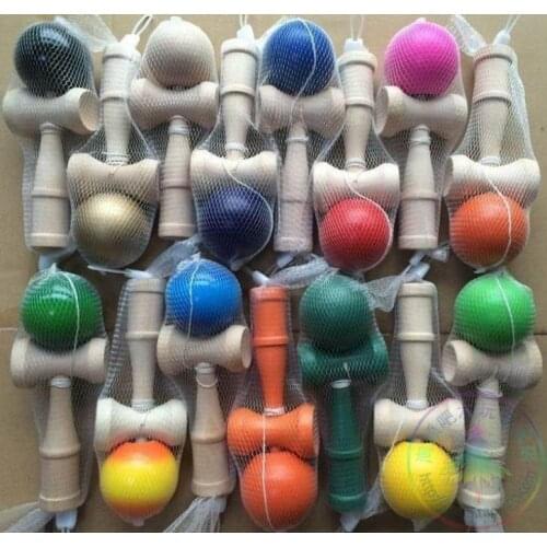 240pcs FEDEX 18Colors Funny Traditional Game Kendama Ball colorful tribute professional Sample Wholesale Customized