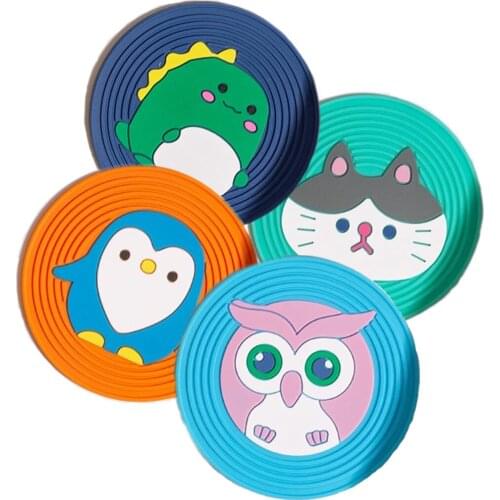 3SETS Cup Pad Placemat for Table kitchen Mat Cartoon Milk Coffee Water Silicone Coasters Heat Insulation Non-Slip Bowl Pad