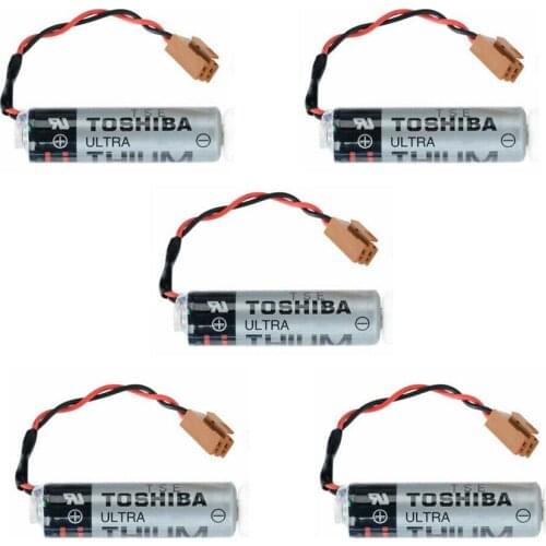 5pack Toshiba ER6V / 3.6V 2400mAh PLC lithium battery + plug for Yaskawa PLC equipment, safe and durable Литиевая батарея 3.30