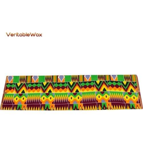 VeritableWax 2021 Design African Cotton Fabric Light Color Women Party Dress Sewing Material Realwax 6 Yards/Lot Cloth 24FS1404