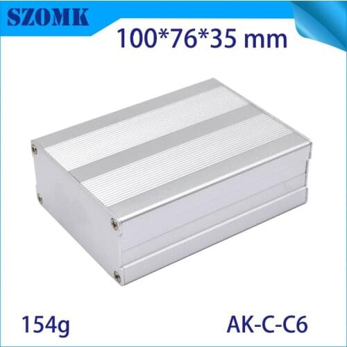 Aluminum electronics cabinet case 36(H)x76(W)x100(L)mm in silver color with cooling aluminium fans hign quality and goog sell
