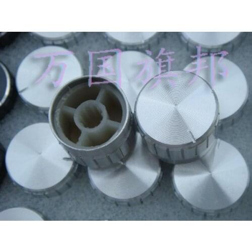 Free Delivery. Potentiometer knob Aluminum knob silver lace 17 mm high 21 mm 21 * 17 mm diameter