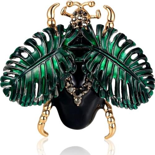 12pcs/lot Wholesale Three Color Enamel Insect Brooch Men Hijab Pins And Broaches Womens Enamel Pin Brooch Bags Accessories