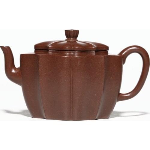 Yixing Purple Clay Pot Kung Fu Tea Set Teapot Collection Old Purple Clay Linghua Pot Household Teapot Chinese Teapot