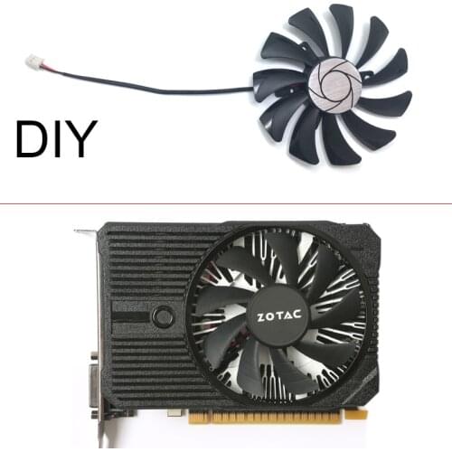 DIY T129215SH 85MM 2PIN GTX 1050 MINI Cooler fan Replace for ZOTAC GeForce GTX 1050 Mini 2GB GeForce GTX 1050 Ti Mini 4GB Cards