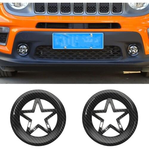 For Jeep Renegade 2019+ Car Front Fog Light Lamp Cover Trim Styling Exterior Auto Car Moldings