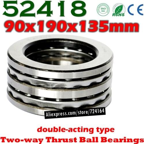 90x190x135 mm Two-way Thrust Ball Bearings 52418 Axial 52418M 38418 Plane 90*190*135 High quality Steel or brass cage Wholesale