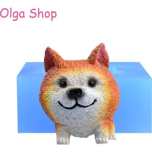 DYL791 Shiba Inu Silicone Mold Animal Mold Cake Decorating Candy Chocolate Resin Polymer Clay Jewelry Making Handmade Soap