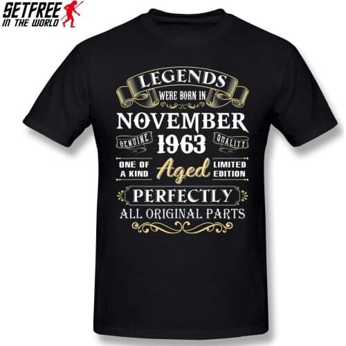 Legends Were Born In November 1963 Birthday Gifts T Shirt Camisetas Oversized Cotton Crewneck Short Sleeve Tshirts