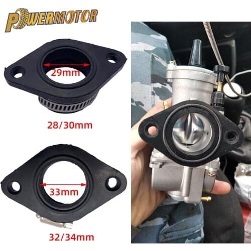 Motorcycle Carburetor Adapter Inlet Intake Pipe Rubber Mat For KOSO OKO Mikuni PWK 28/30mm 32/34mm Fit On110-160cc Enging