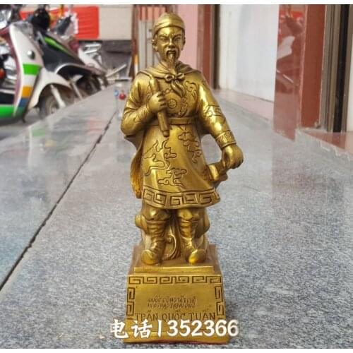 Company SHOP OFFICE home GOOD Mascot Protection-Vietnam Hero Chen Xing Dao Tran Hung Dao brass portrait statue