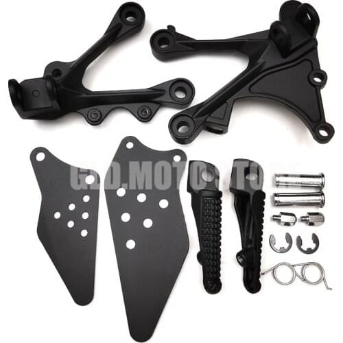 Motorcycle Matte Black Front Footrest Foot Pegs Set For Kawasaki ZX6R ZX-6R ZX636 2005 2006 2007 2008