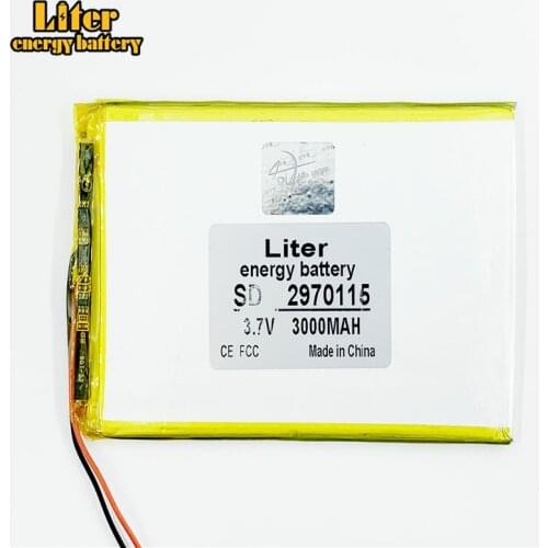 Liter energy battery 3.7 V 3000mah tablet battery brand tablet general polymer lithium battery 2970115