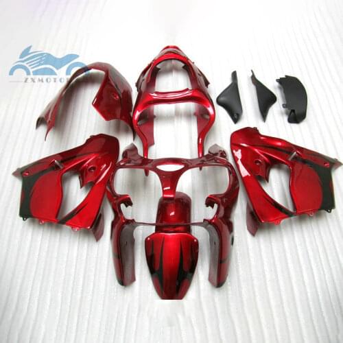 Body repair full fairing kits for KAWASAKI Ninja ZX9R 00 01 aftermarket sports fairings kit 2000 2001 ZX 9R red motorcycles set