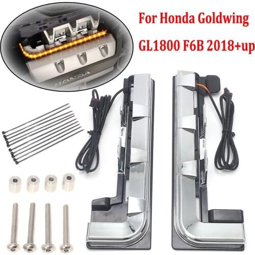 NEW Motorcycle Chrome LED Engine Lighting Panels For Honda Goldwing GL1800 F6B GL 1800 2018 2019 2020 2021 Gold Wing Tour DCT