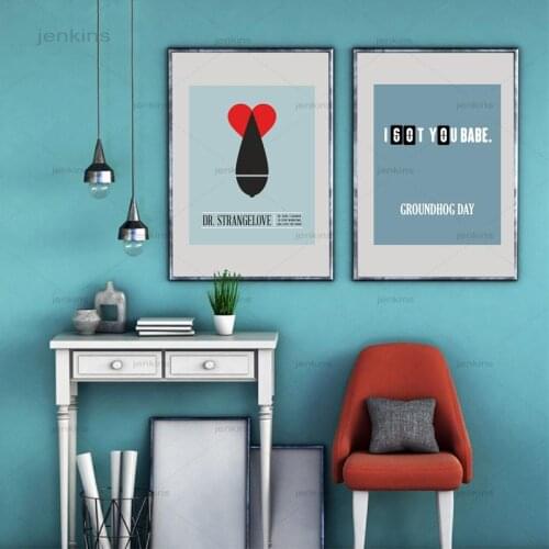 Groundhog Day Poster Canvas Art Print Dr Strangelove Canvas Poster Minimalist Movie Pictures On Painting Wall Art Decor Prints