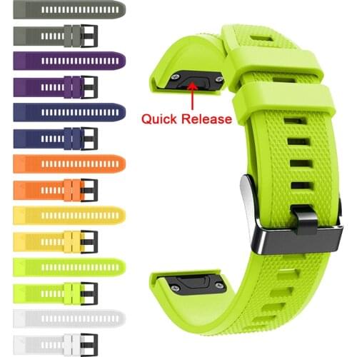 22 mm Quick Release QuickFit Band for Garmin Fenix 6 pro 5 5 Plus Silicone Strap for Forerunner 945 935 Watchband