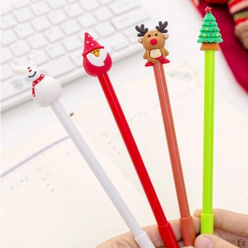 200 Pcs Christmas Gel Pens for School Office Santa Elk Snowman Gel Pens for Kids Gift School Supplies